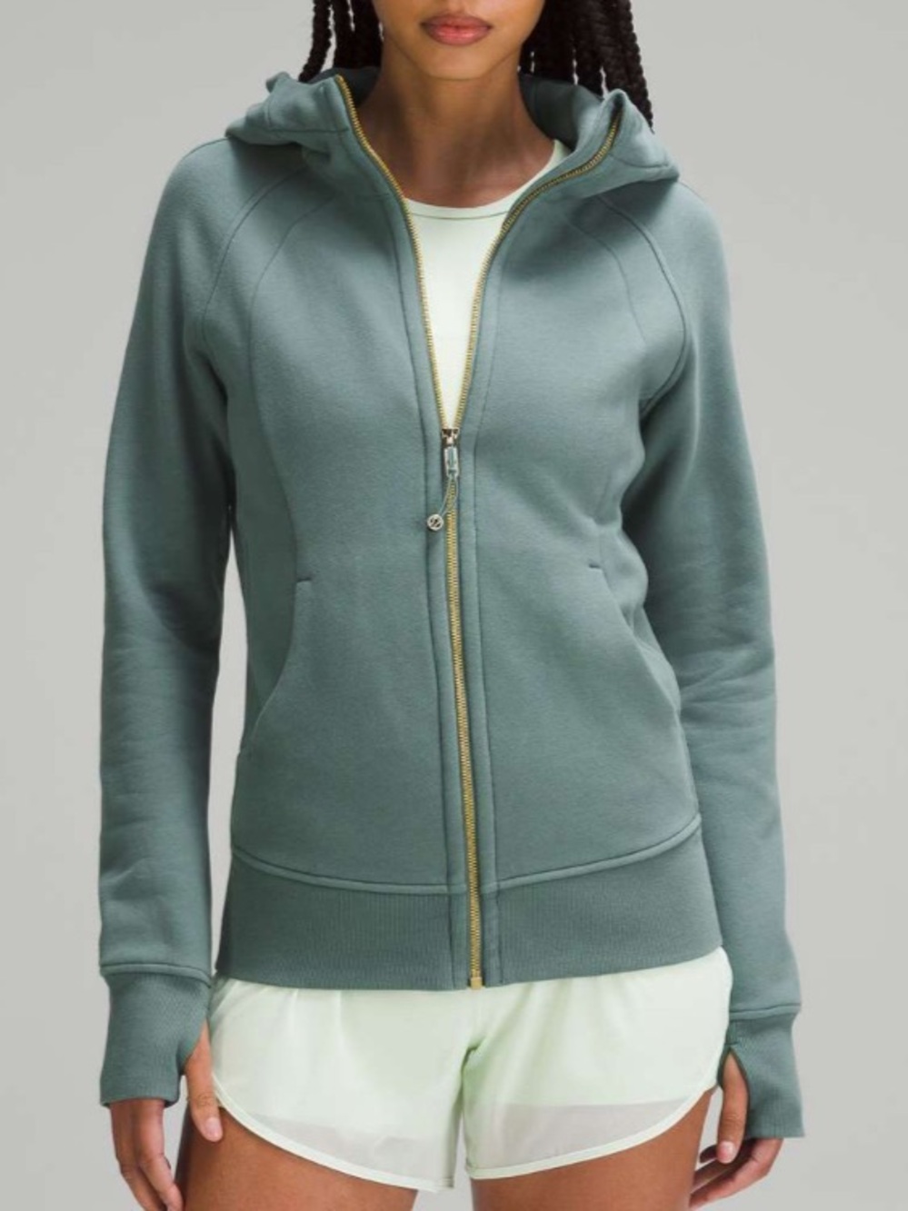 Lululemon Scuba Full-Zip Hoodie
Medium Forest Gold Zipper 12
